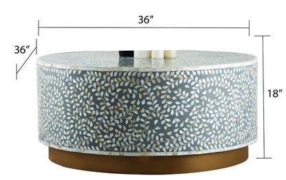 Galaxy Home Modern Luxe Coffee Table in Gray