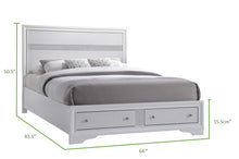 Load image into Gallery viewer, Galaxy Home Matrix Queen Bed in White
