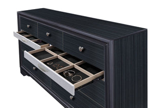 Galaxy Home Matrix 7 Drawer Dresser in Black - Ego Home Furniture
