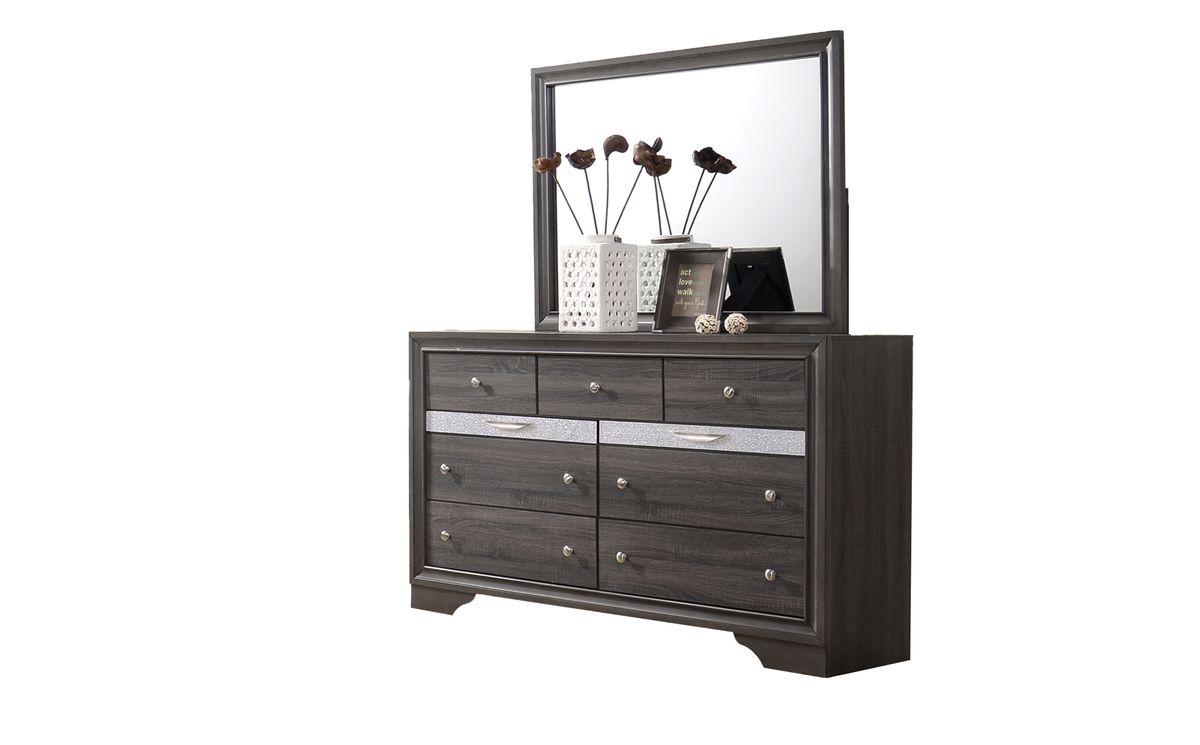 Galaxy Home Matrix Mirror in Gray