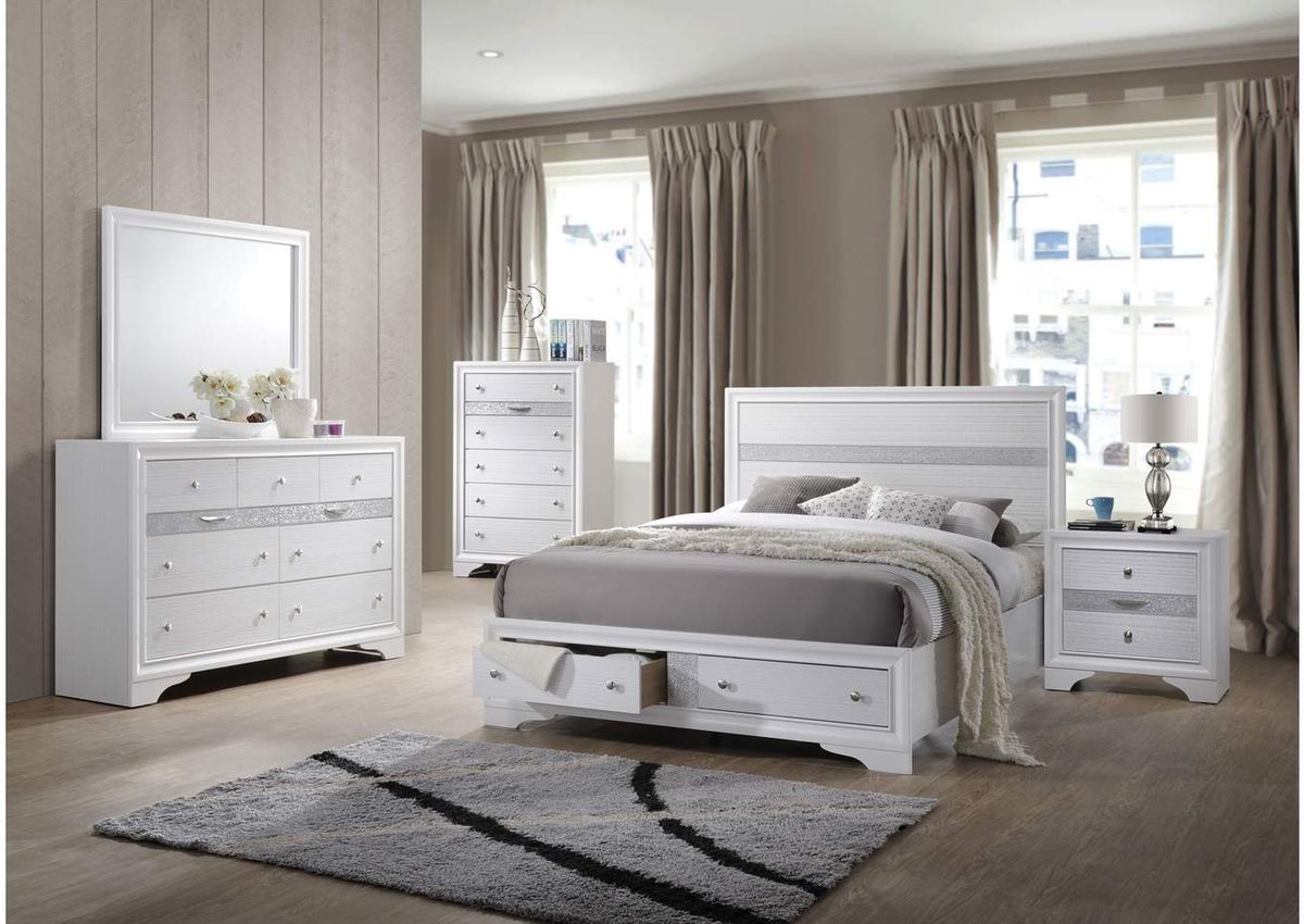 Galaxy Home Matrix Queen Bed in White