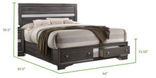 Load image into Gallery viewer, Galaxy Home Matrix Queen Bed in Gray
