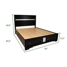 Load image into Gallery viewer, Galaxy Home Matrix Queen Bed in Black

