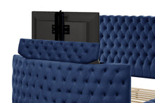 Load image into Gallery viewer, Galaxy Home Maya Queen Bed in Navy image
