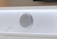 Load image into Gallery viewer, KIRA WHITE 87" ENTERTAINMENT UNIT WITH BLUETOOTH SPEAKER AND LED
