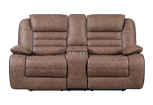 Load image into Gallery viewer, U2250 BROWN CONSOLE RECLINING LOVESEAT
