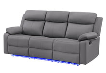 Load image into Gallery viewer, U6026 GREY PU 46A RECLINING SOFA WITH LED
