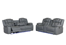 Load image into Gallery viewer, U7068 GREY 10 PWR REC SOFA/PWR CONSOLE REC LOVESEAT/PWR RECLINER W/LED
