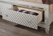 Load image into Gallery viewer, PARIS CHAMPAGNE QUEEN BED WITH LED, DRESSER, MIRROR, NIGHTSTAND
