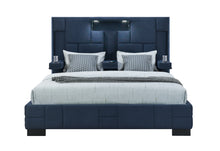 Load image into Gallery viewer, OSCAR NAVY BLUE KING BED NO WOOD TRIM
