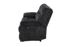 Load image into Gallery viewer, U6000 BLACK RECLINING SOFA
