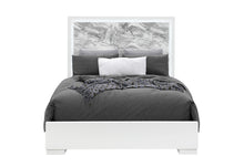 Load image into Gallery viewer, NAOMI SILVER MARBLE QUEEN BED WITH LED
