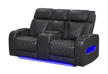 Load image into Gallery viewer, U8611 BLANCHE CHARCOAL PWR CON REC LOVESEAT WITH PHR, LED &amp; SPEAKER
