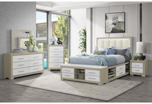 Load image into Gallery viewer, EMMA NATURAL/WHITE QUEEN BED GROUP
