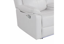 Load image into Gallery viewer, U6026 BLANCHE WHITE REC SOFA W/LED/CONS REC LS W/SPKR&amp;LED/GR W/LED
