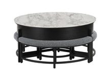 Load image into Gallery viewer, T42 BLACK COFFEE TABLE WITH 3 STOOLS
