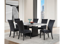 Load image into Gallery viewer, D02 DINING TABLE + 6 D03 BLACK DINING CHAIRS
