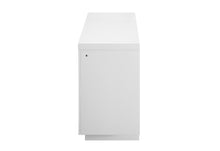 Load image into Gallery viewer, AILEEN WHITE 76" ENT UNIT W/LED, SPEAKERS, CRYSTAL AND POP-UP DOORS
