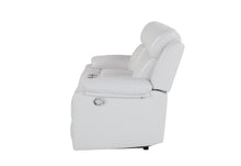 Load image into Gallery viewer, U6026 BLANCHE WHITE CONSOLE RECLINING LOVESEAT WITH LED AND SPEAKER
