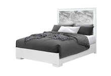 Load image into Gallery viewer, NAOMI SILVER MARBLE FULL BED WITH LED
