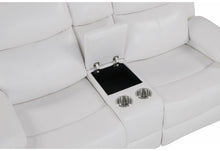 Load image into Gallery viewer, U6026 BLANCHE WHITE REC SOFA W/LED/CONS REC LS W/SPKR&amp;LED/GR W/LED

