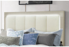 Load image into Gallery viewer, EMMA NATURAL/WHITE FULL BED WITH LED AND USB
