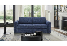 Load image into Gallery viewer, U0211 NAVY PULL OUT SOFA BED WITH LED ACRYLIC SHELVES AND SPEAKERS
