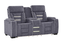 Load image into Gallery viewer, U1895 GREY P2 CONSOLE RECLINING LOVESEAT WITH IS AND LED
