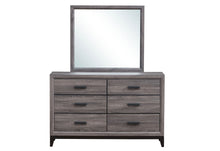 Load image into Gallery viewer, KATE FOIL GREY FULL BED, DRESSER, MIRROR AND NIGHTSTAND
