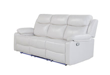 Load image into Gallery viewer, U6026 BLANCHE WHITE RECLINING SOFA WITH LED
