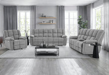 Load image into Gallery viewer, U6000 SMOKE CONSOLE RECLINING LOVESEAT
