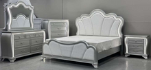 Load image into Gallery viewer, ARIA SILVER QUEEN BED WITH LED
