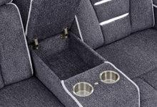 Load image into Gallery viewer, U1895 GREY P2 CONSOLE RECLINING LOVESEAT WITH IS AND LED
