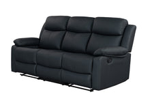 Load image into Gallery viewer, U6026 BLACK PU 72A RECLINING SOFA WITH LED
