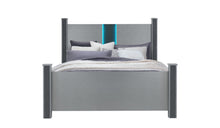 Load image into Gallery viewer, LOGAN SILVER QUEEN BED, DRESSER, MIRROR AND NIGHTSTAND
