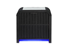 Load image into Gallery viewer, BECKETT WHITE/BLACK NIGHTSTAND WITH LED, COOLER AND SPEAKER
