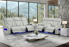 Load image into Gallery viewer, U8611 BLANCHE SILVER P2 PWR REC SOFA/PWR CONSOLE REC LOVESEAT
