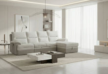 Load image into Gallery viewer, U3822 GREY/ICE SECTIONAL WITH PULLOUT BED AND USB
