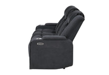 Load image into Gallery viewer, U8000 BLACK PWR REC SOFA W/PHR, DDT, READING LIGHT &amp; LED LIGHT

