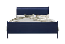 Load image into Gallery viewer, CHARLIE BLUE KING BED WITH LED, DRESSER, MIRROR, NIGHTSTAND
