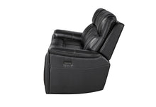 Load image into Gallery viewer, U8880 BLACK LEATHER POWER RECLINING SOFA
