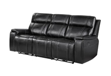 Load image into Gallery viewer, U8880 BLACK LEATHER POWER RECLINING SOFA
