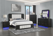 Load image into Gallery viewer, BECKETT WHITE/BLACK KING BED GROUP WITH COOLER &amp; SPEAKER
