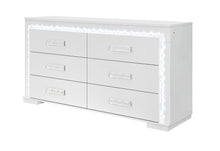 Load image into Gallery viewer, NAOMI SILVER MARBLE DRESSER WITH LED
