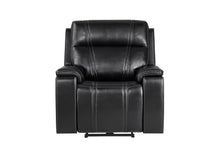 Load image into Gallery viewer, U8880 BLACK LEATHER POWER RECLINER
