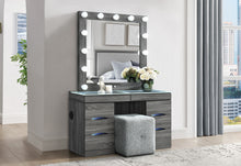 Load image into Gallery viewer, LEXI GREY VANITY SET WITH STOOL
