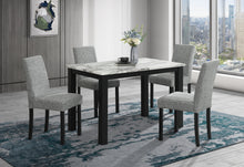 Load image into Gallery viewer, D8032DT WHT/BLK DINING TABLE &amp; D9026DC GRY DINING CHAIR
