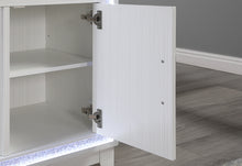 Load image into Gallery viewer, LILY WHITE ENTERTAINMENT UNIT 72 W/ LED, SPEAKERS, CRYSTAL INSERTS
