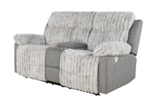 Load image into Gallery viewer, U6028 GREY CONSOLE RECLINING LOVESEAT
