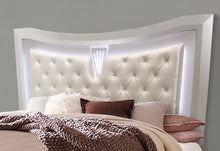 Load image into Gallery viewer, PARIS CHAMPAGNE QUEEN BED WITH LED, DRESSER, MIRROR, NIGHTSTAND
